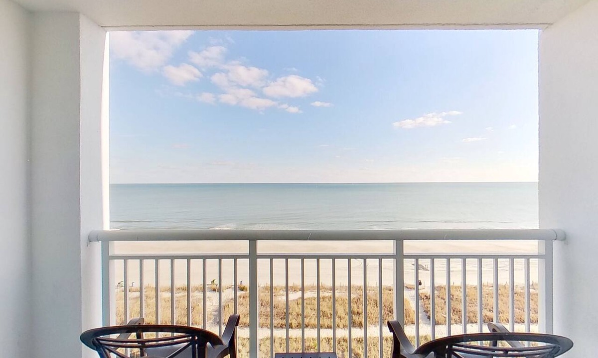 Myrtle Beach Condo | 8th-floor oceanfront condo with beach views, balcony, hot tubs, pools, gym, AC