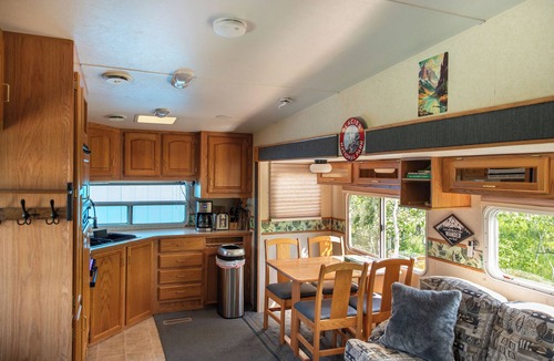 Babb House | Glacier Vista - A Glamping Trailer near Glacier Park. Paradise in the forest.