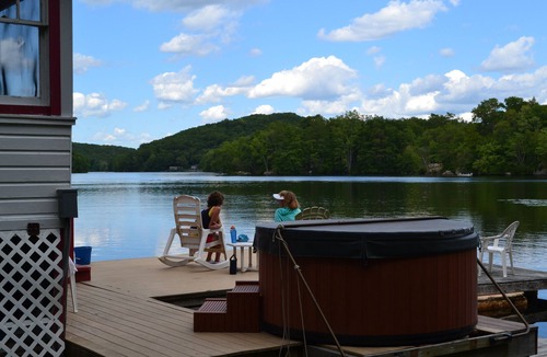 Ledyard Cottage | Lakeside cottage ON the water with beautiful views up the lake!