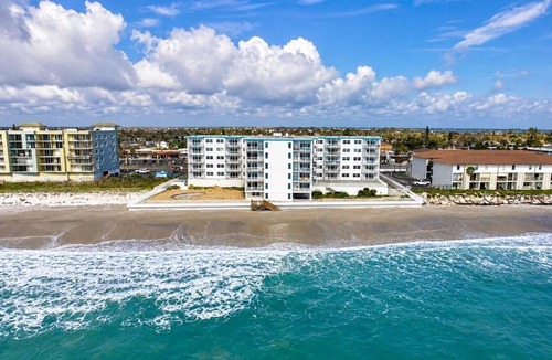 South Patrick Shores Condo | OCEAN BREEZE ESCAPE - 2nd Floor Balcony with FULL oceanfront views! 2 bdr 2 Bath
