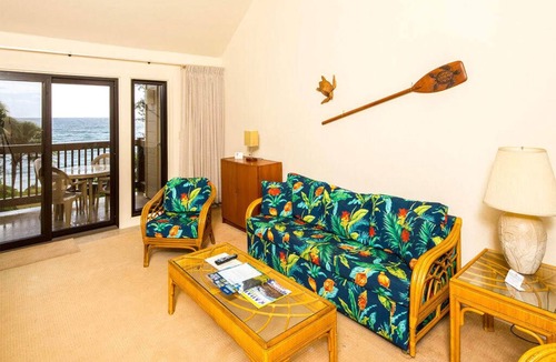 Lihue Condo | Ocean Edge Bliss w/Island Decor, Kitchen Ease, Lanai, Flat Screen, WiFi–Kaha Lani 327