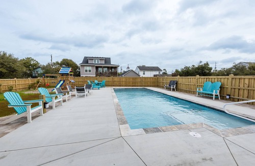 Kill Devil Hills Apartment | PRIVATE King Suite, POOL, GRILL,outdoor shower,coffee bar,fridge,microwave