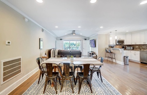 Harbor House House | River's Edge - Spacious Waterfront Home with Pool, Firepit, Gameroom, & Dock! Near City & Pets OK!