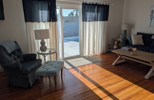 Plaza Shores House | Steps from the beach with pool!