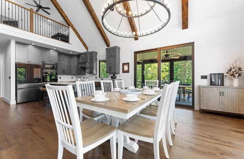 Lake Norman of Catawba House | Waterslide, Pool & Theater, Sleeps 21 | Gray Fox Lodge by AvantStay