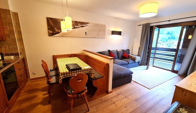 Apartment with balcony and mountain views