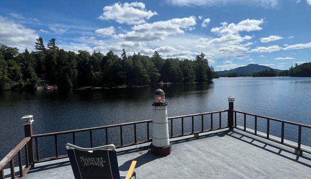 Charming 2-bedroom cabin on the water! Featuring boathouse and dock Saranac Lake
