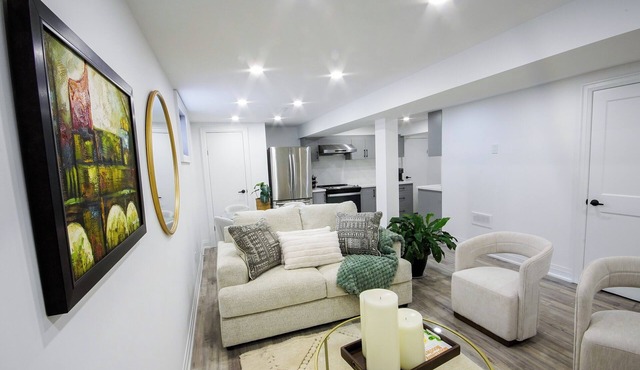 Cozy Hideaway - Private Lower Suite · 2BR · 2BA · Fireplace + Full Kitchen