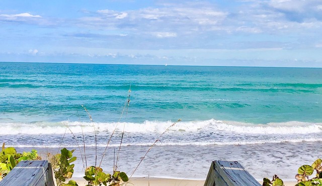 Melbourne Beach Beachfront, Oceanfront nearly secluded Beach Unit A