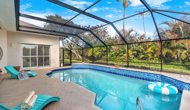 Paradise Azul Beach Home W/Ground‑Floor Patio, Heated Pool, Lanai & Backyard Retreat 🌴🌊