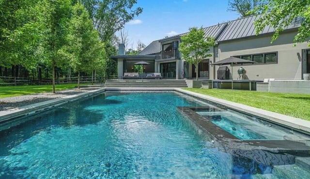 Private 5 Acre Estate Near NYC Pool EV Charger 4BR 5BA Sleeps 8 Plus 2 Kids