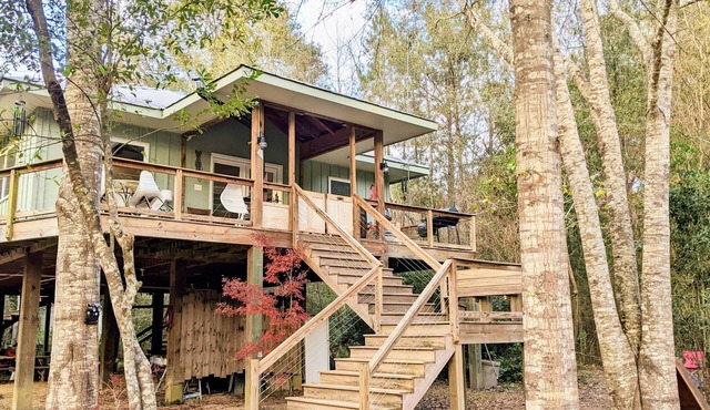 Private, fire pit on the river!