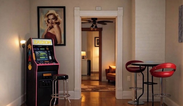Retro & Modern Downtown w/Deck, Fire Pit, Pac Man