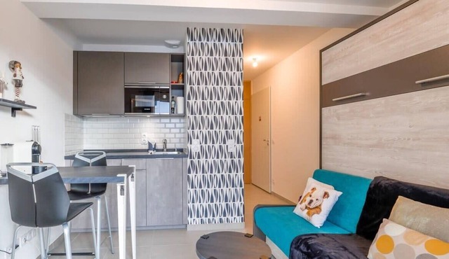 Studio Classified 2 stars with tennis court and near the lake