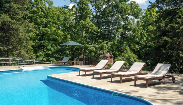 Timeless Three-Story Treasure w/Pool, Rolling Hills and Fireplace