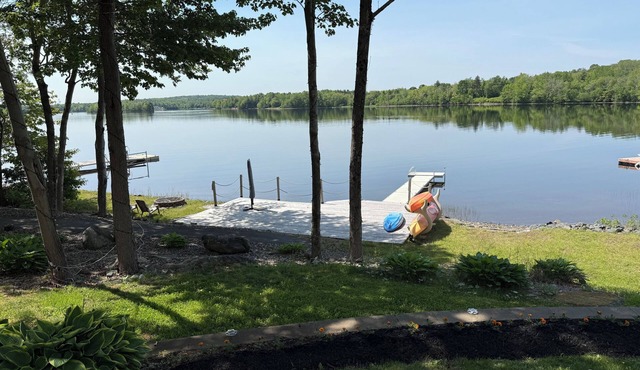 Tranquil, lakeside home, architecturally designed as barrier free dwelling.