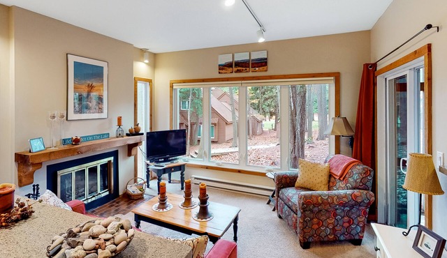 Updated, charming condo near Lake Michigan with porch, washer/dryer, fireplace