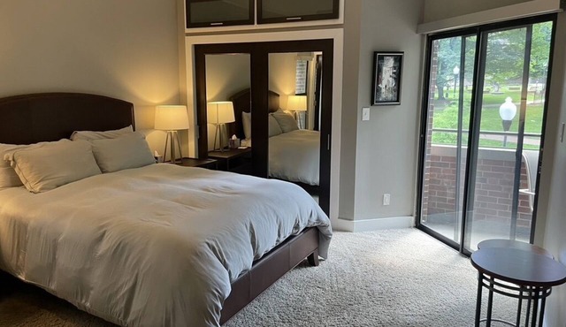 Upscale luxury contemporary uptown condo with park views, deck