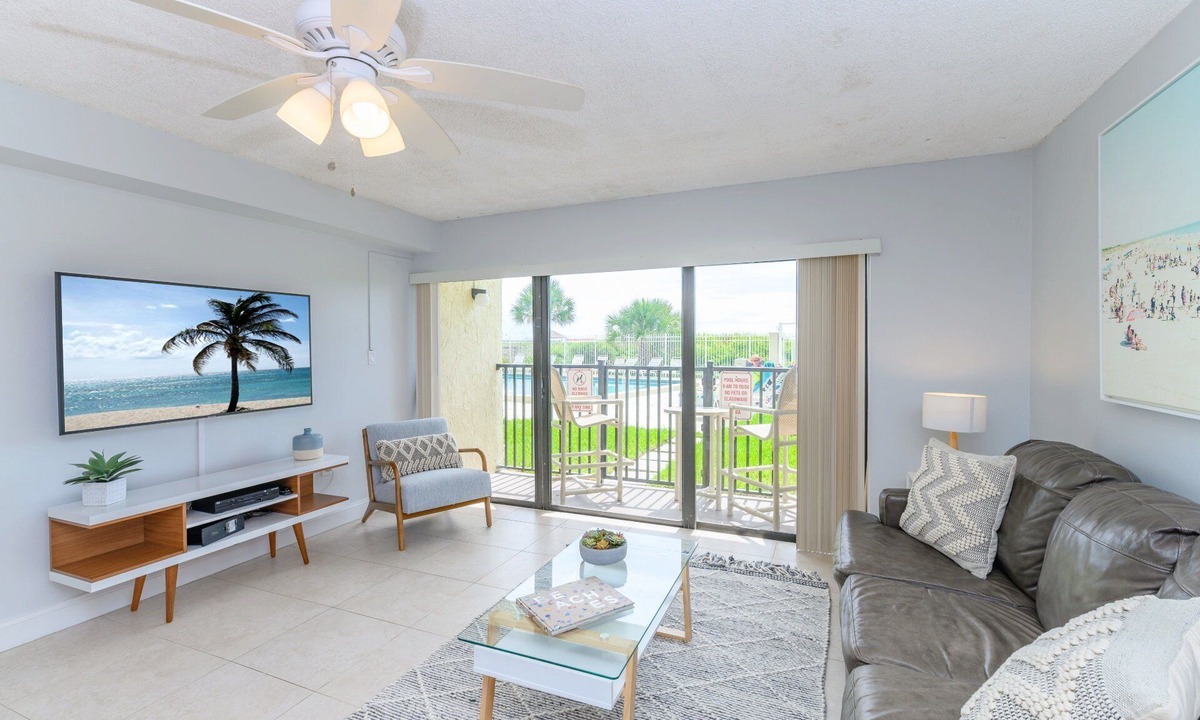 Avon By The Sea Condo | Oceanfront - Ground Floor - Steps to the Beach - Next to Cocoa Beach Pier